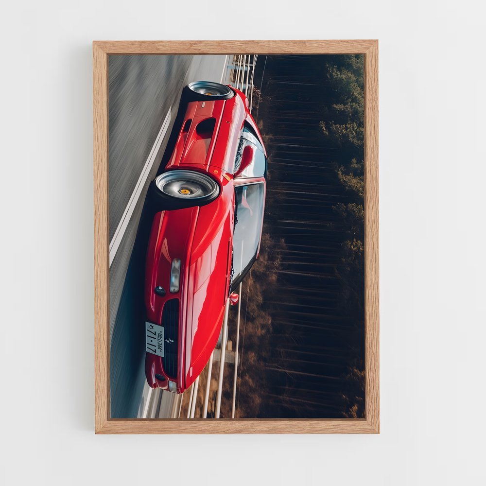Poster gts Vitesse sinueux – affiche Ferrari (vue 4)